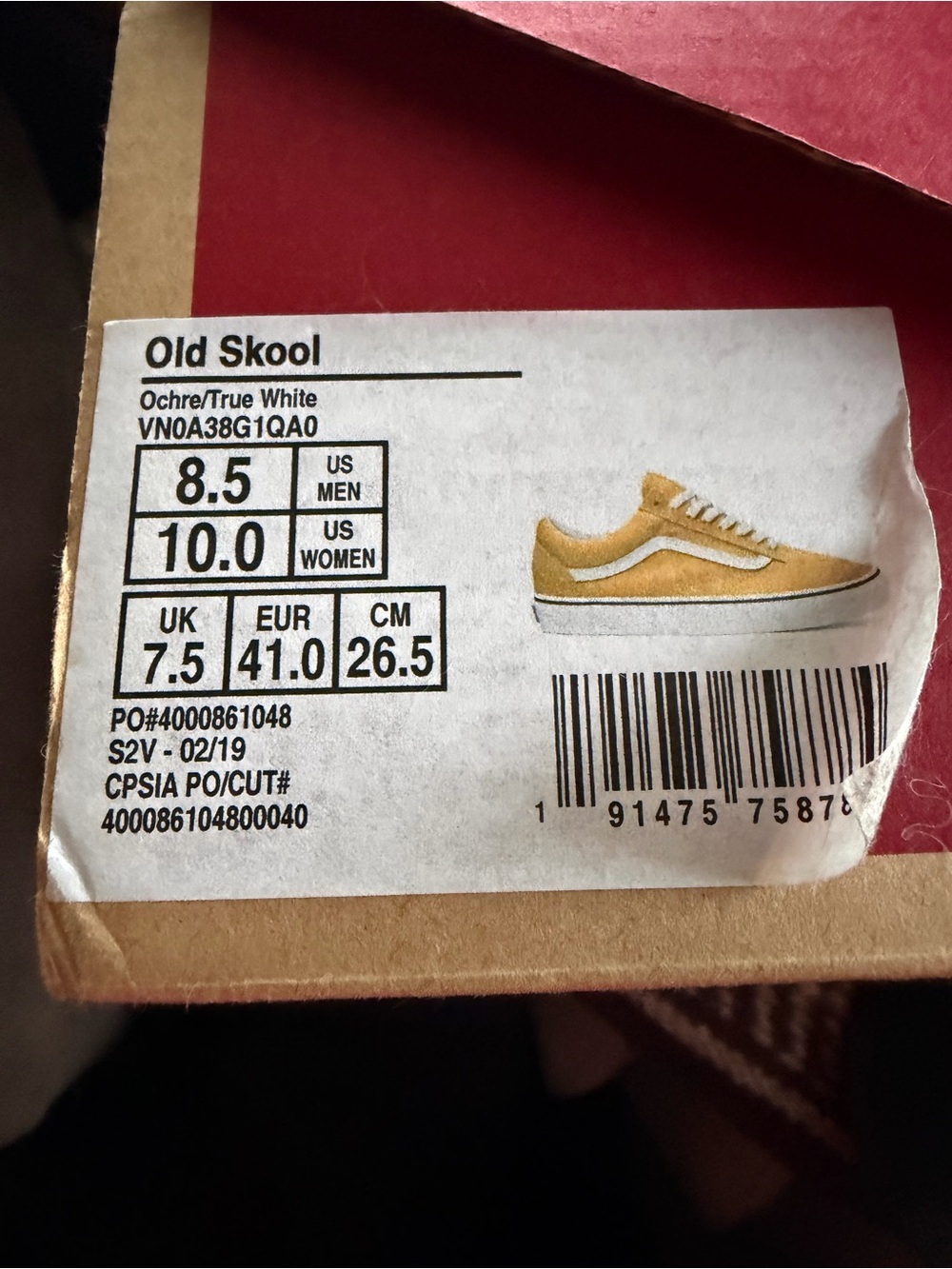 Vans Old Skool Sneakers in Ochre and True White